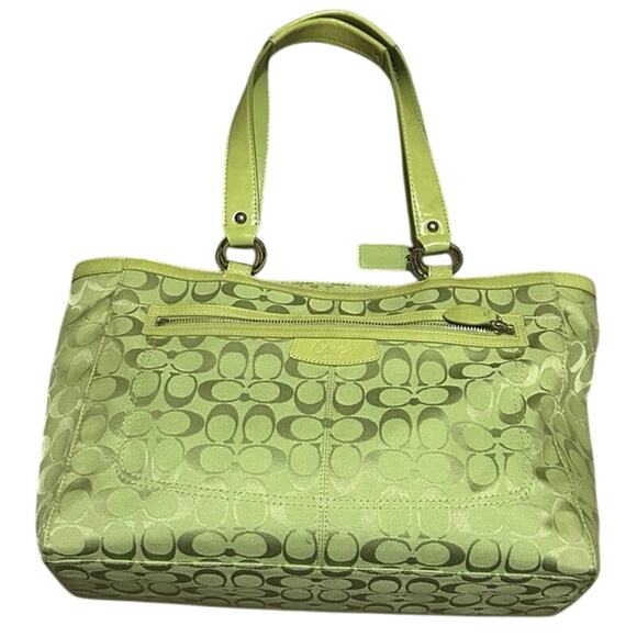Authentic COACH Lime Green Oversized Bag - Picture 1 of 8